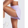 imageCRZ YOGA High Waisted Dolphin Athletic Running Shorts for Women 3quot High Split Comfy Mesh Liner for Gym Workout TrackLilac Air