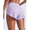 imageCRZ YOGA High Waisted Dolphin Athletic Running Shorts for Women 3quot High Split Comfy Mesh Liner for Gym Workout TrackLilac Air