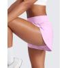 imageCRZ YOGA High Waisted Dolphin Athletic Running Shorts for Women 3quot High Split Comfy Mesh Liner for Gym Workout TrackVita Pink
