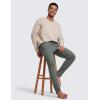imageCRZ YOGA Mens Cloud Jersey Lightweight Sweatpants 30quot Workout Casual Lounge Open Bottom Pants with Zipper PocketsGrey Sage
