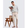 imageCRZ YOGA Mens Cloud Jersey Lightweight Sweatpants 30quot Workout Casual Lounge Open Bottom Pants with Zipper PocketsMojave Tan
