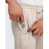 imageCRZ YOGA Mens Cloud Jersey Lightweight Sweatpants 30quot Workout Casual Lounge Open Bottom Pants with Zipper PocketsMojave Tan