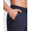 imageCRZ YOGA Mens Cloud Jersey Lightweight Sweatpants 30quot Workout Casual Lounge Open Bottom Pants with Zipper PocketsNavy