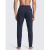 imageCRZ YOGA Mens Cloud Jersey Lightweight Sweatpants 30quot Workout Casual Lounge Open Bottom Pants with Zipper PocketsNavy