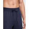 imageCRZ YOGA Mens Cloud Jersey Lightweight Sweatpants 30quot Workout Casual Lounge Open Bottom Pants with Zipper PocketsNavy