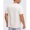 imageCRZ YOGA Mens Cotton Polyester Short Sleeve TShirt Classic Fit Casual Workout Tops Soft Premium TeeMilky White Bone