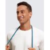 imageCRZ YOGA Mens Cotton Polyester Short Sleeve TShirt Classic Fit Casual Workout Tops Soft Premium TeeMilky White Bone