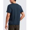 imageCRZ YOGA Mens Cotton Polyester Short Sleeve TShirt Classic Fit Casual Workout Tops Soft Premium TeeNautical Navy Blue