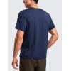 imageCRZ YOGA Mens Cotton Polyester Short Sleeve TShirt Classic Fit Casual Workout Tops Soft Premium TeeNight Sea Blue