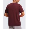 imageCRZ YOGA Mens Cotton Polyester Short Sleeve TShirt Classic Fit Casual Workout Tops Soft Premium TeeRed Merlot