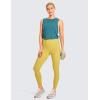 imageCRZ YOGA Pima Cotton Cropped Workout Tank Tops for Women  Sleeveless Sports Athletic Yoga Running Gym Crop ShirtsDeep Armholekingfisher Heather