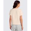 imageCRZ YOGA Pima Cotton Short Sleeve Workout Tops for Women Loose Basic TShirts Athletic Gym Casual ShirtsWhite Opal