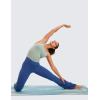 imageCRZ YOGA Seamless Ribbed Womens Tank Top Racerback Camisoles with Built in Bra Padded Scoop Neck Athletic Workout Slim CamiGreen Palm Court