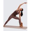 imageCRZ YOGA Seamless Womens Breathable Workout Tank Tops Racerback High Neck Sleeveless Running Athletic ShirtsTaupe