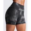 imageCRZ YOGA Secretsculpt Womens Butterlift High Waist Scrunch Butt Biker Shorts 4 Inches  No Front Seam Workout Gym BootyGrey Tie Dye Flowers