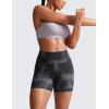 imageCRZ YOGA Secretsculpt Womens Butterlift High Waist Scrunch Butt Biker Shorts 4 Inches  No Front Seam Workout Gym BootyGrey Tie Dye Flowers