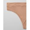 imageCRZ YOGA Soft High Rise Thongs for Women  Sexy Tagless Comfortable Panties Smooth Stretch Breathable Ladies Underwear 3 PackWarm Beige 3pack