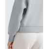 imageCRZ YOGA SoftAura Half Zip Sweatshirt for Women Long Sleeve Pullover Workout Casual Funnel Neck Tops with PocketRhino Grey