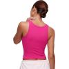 imageCRZ YOGA Softembrace Casual Tops for Women Soft Double Lined Scoop Neck Crop Sleeveless Shirts Basic Going Out TanksGranita Pink
