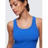 imageCRZ YOGA Softembrace Casual Tops for Women Soft Double Lined Scoop Neck Crop Sleeveless Shirts Basic Going Out TanksSparkle Blue