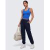 imageCRZ YOGA Softembrace Casual Tops for Women Soft Double Lined Scoop Neck Crop Sleeveless Shirts Basic Going Out TanksSparkle Blue