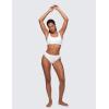 imageCRZ YOGA Softhold Womens Double Lined U Back Bralettes  Scoop Neck Unlined TShirt Everyday Bras Smooth Wireless CamiSnow White