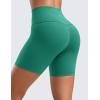 imageCRZ YOGA Womens ButterLuxe Biker Shorts 6 Inches  High Waisted Workout Running Volleyball Spandex YogaCascadia Green