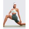 imageCRZ YOGA Womens ButterLuxe Biker Shorts 6 Inches  High Waisted Workout Running Volleyball Spandex YogaDark Forest Green