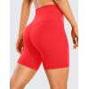 imageCRZ YOGA Womens ButterLuxe Biker Shorts 6 Inches  High Waisted Workout Running Volleyball Spandex YogaDeep Red