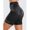 imageCRZ YOGA Womens ButterLuxe Biker Shorts 6 Inches  High Waisted Workout Running Volleyball Spandex YogaGrey Tie Dye Flowers