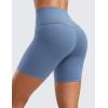 imageCRZ YOGA Womens ButterLuxe Biker Shorts 6 Inches  High Waisted Workout Running Volleyball Spandex YogaOasis Blue