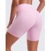 imageCRZ YOGA Womens ButterLuxe Biker Shorts 6 Inches  High Waisted Workout Running Volleyball Spandex YogaVita Pink