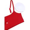 imageCRZ YOGA Womens Butterluxe Adjustable Spaghetti Strap Sports Bra  Scoop Neck Wireless Padded Yoga Workout Crop TopRed Chili
