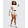 imageCRZ YOGA Womens Butterluxe Biker Shorts 25 Inches  High Waisted Yoga Workout Running Volleyball Spandex BootyMojave Tan