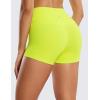 imageCRZ YOGA Womens Butterluxe Biker Shorts 25 Inches  High Waisted Yoga Workout Running Volleyball Spandex BootyNeon Yellow