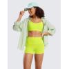 imageCRZ YOGA Womens Butterluxe Biker Shorts 25 Inches  High Waisted Yoga Workout Running Volleyball Spandex BootyNeon Yellow