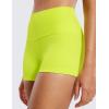 imageCRZ YOGA Womens Butterluxe Biker Shorts 25 Inches  High Waisted Yoga Workout Running Volleyball Spandex BootyNeon Yellow