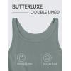 imageCRZ YOGA Womens Butterluxe Double Lined Workout Tank Tops Scoop Neck Racerback Cropped Casual Sleeveless ShirtGrey Sage