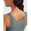 imageCRZ YOGA Womens Butterluxe Double Lined Workout Tank Tops Scoop Neck Racerback Cropped Casual Sleeveless ShirtGrey Sage