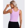 imageCRZ YOGA Womens Butterluxe Double Lined Workout Tank Tops Scoop Neck Racerback Cropped Casual Sleeveless ShirtLilac