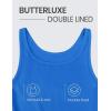imageCRZ YOGA Womens Butterluxe Double Lined Workout Tank Tops Scoop Neck Racerback Cropped Casual Sleeveless ShirtSparkle Blue