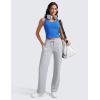 imageCRZ YOGA Womens Butterluxe Double Lined Workout Tank Tops Scoop Neck Racerback Cropped Casual Sleeveless ShirtSparkle Blue