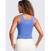 imageCRZ YOGA Womens Butterluxe Double Lined Workout Tank Tops Scoop Neck Racerback Cropped Casual Sleeveless ShirtWild Indigo