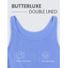imageCRZ YOGA Womens Butterluxe Double Lined Workout Tank Tops Scoop Neck Racerback Cropped Casual Sleeveless ShirtWild Indigo