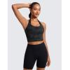 imageCRZ YOGA Womens Butterluxe Halter Longline Sports Bra  Padded Workout Yoga Crop Tops Tanks with Built in PadsDark Grey Camouflage 2