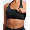 imageCRZ YOGA Womens Butterluxe Halter Longline Sports Bra  Padded Workout Yoga Crop Tops Tanks with Built in PadsDark Grey Camouflage 2