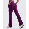 imageCRZ YOGA Womens Butterluxe High Waist Flare Pants 29quot  305quot  32quot  335quot  Yoga Bootcut Wide Leg with Pocket LoungePlum Magenta