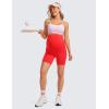 imageCRZ YOGA Womens Butterluxe Maternity Biker Shorts Over The Belly 6quot  Pregnancy Yoga Workout ActivewearDeep Red