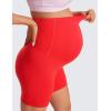 imageCRZ YOGA Womens Butterluxe Maternity Biker Shorts Over The Belly 6quot  Pregnancy Yoga Workout ActivewearDeep Red