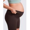 imageCRZ YOGA Womens Butterluxe Maternity Biker Shorts Over The Belly 6quot  Pregnancy Yoga Workout ActivewearHot Fudge Brown